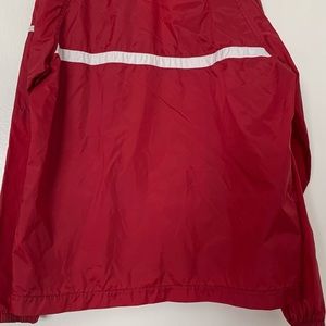 Vintage red and white Nike wind breaker